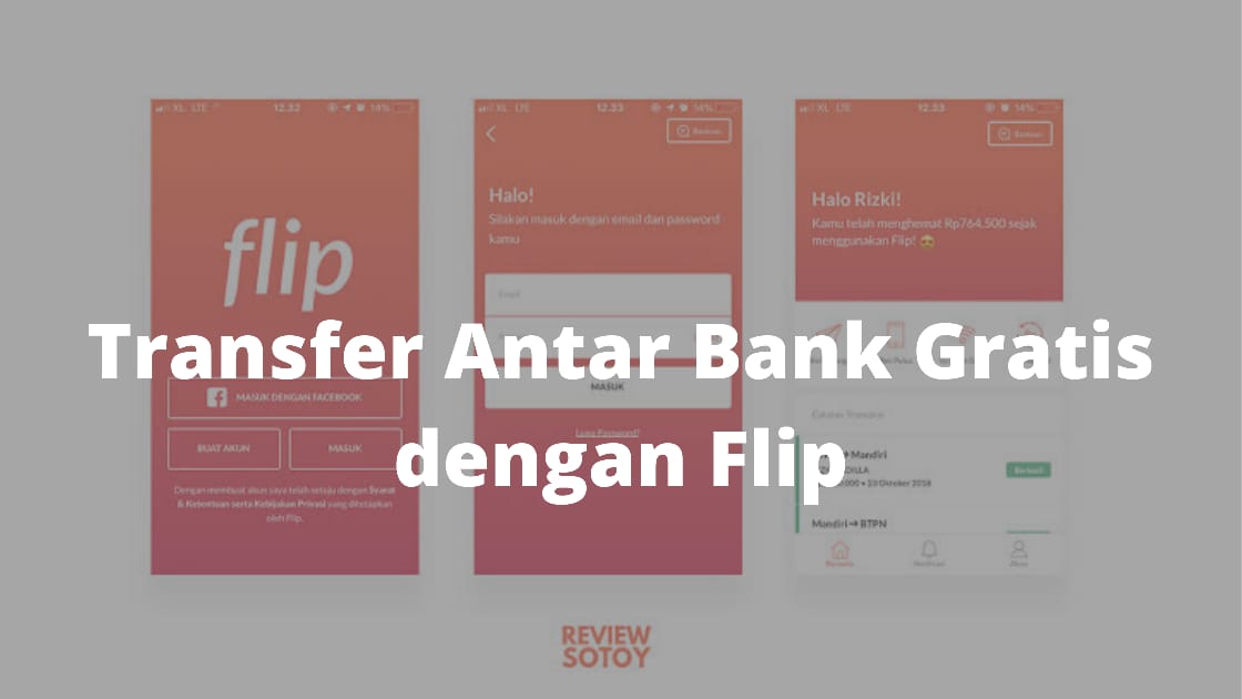 Transfer Antar Bank Gratis dengan Flip