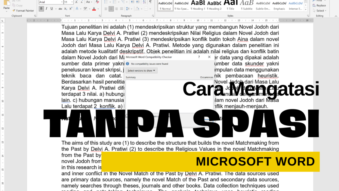 Mengatasi Tulisan Word Tanpa Spasi